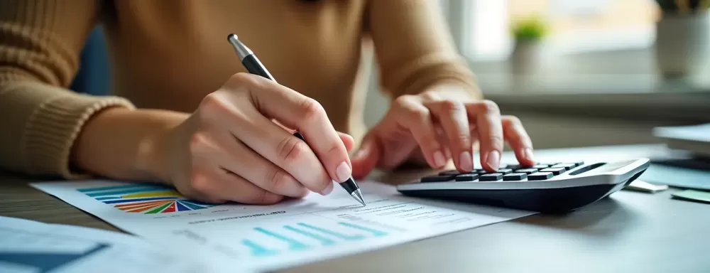 Analyse d’un bilan comptable avec calculatrice et stylo