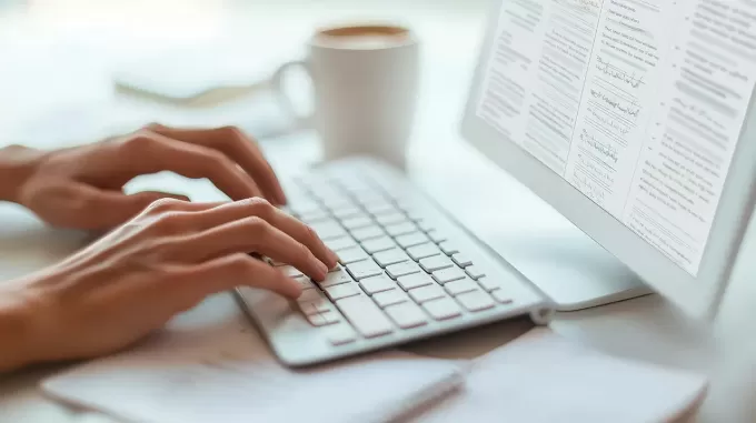 Auto-entrepreneur gérant sa comptabilité depuis son bureau personnel